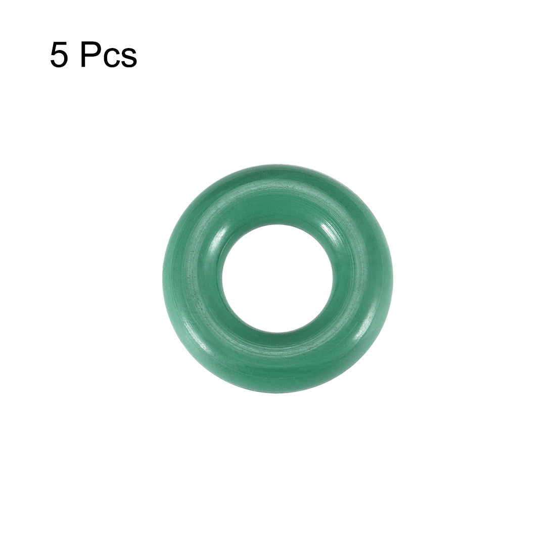 uxcell Uxcell Fluorine Rubber O Rings, 13mm OD, 6mm Inner Diameter, 3.5mm Width, Seal Gasket Green 5Pcs