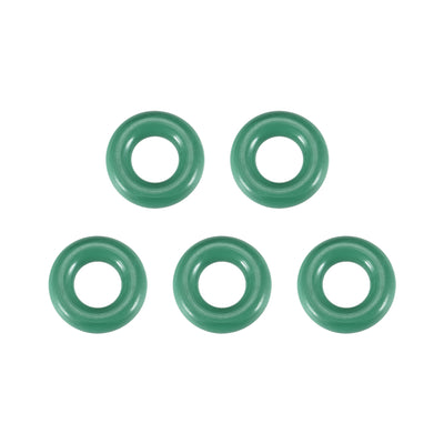 uxcell Uxcell Fluorine Rubber O Rings, 13mm OD, 6mm Inner Diameter, 3.5mm Width, Seal Gasket Green 5Pcs