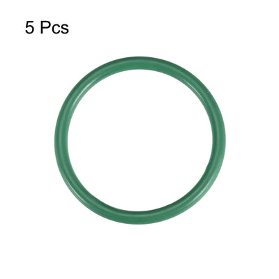 Harfington Uxcell Fluorine Rubber O Rings, 42mm OD, 35mm Inner Diameter, 3.5mm Width, Seal Gasket Green 5Pcs