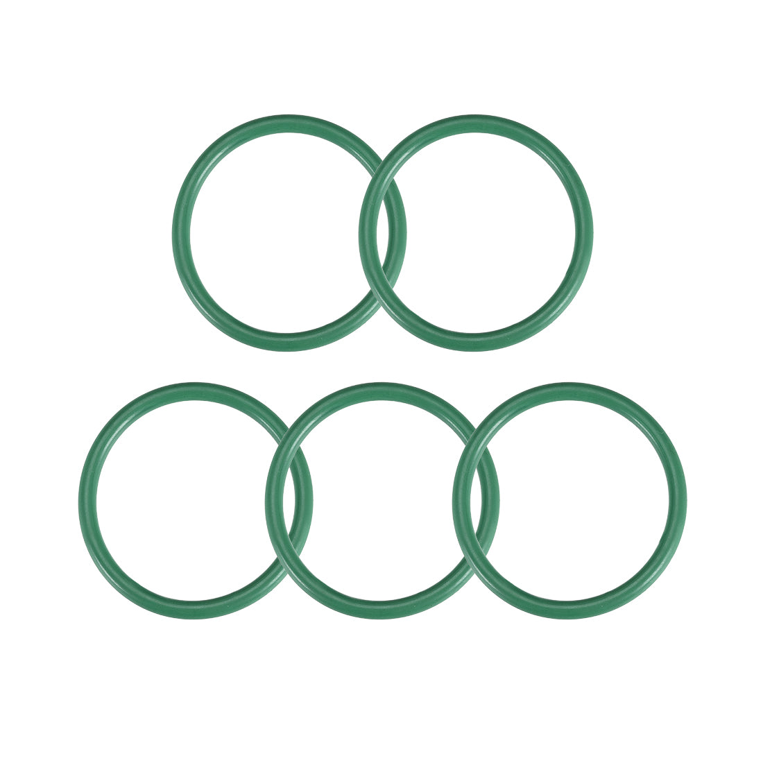 uxcell Uxcell Fluorine Rubber O Rings, 42mm OD, 35mm Inner Diameter, 3.5mm Width, Seal Gasket Green 5Pcs
