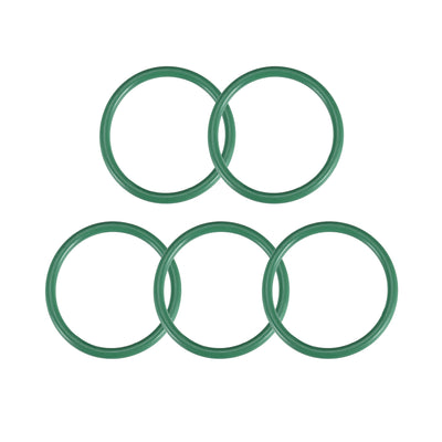 uxcell Uxcell Fluorine Rubber O Rings, 42mm OD, 35mm Inner Diameter, 3.5mm Width, Seal Gasket Green 5Pcs
