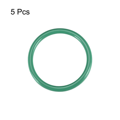 Harfington Uxcell Fluorine Rubber O Rings, 43mm OD, 36mm Inner Diameter, 3.5mm Width, Seal Gasket Green 5Pcs