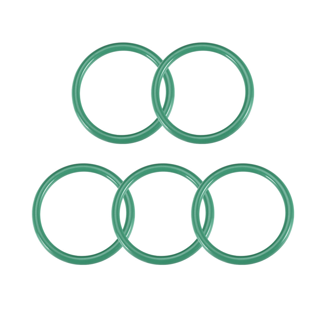 uxcell Uxcell Fluorine Rubber O Rings, 43mm OD, 36mm Inner Diameter, 3.5mm Width, Seal Gasket Green 5Pcs
