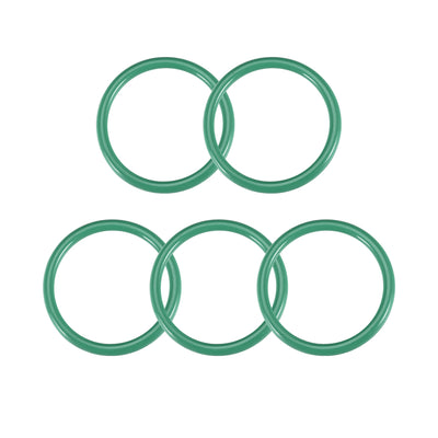 uxcell Uxcell Fluorine Rubber O Rings, 43mm OD, 36mm Inner Diameter, 3.5mm Width, Seal Gasket Green 5Pcs