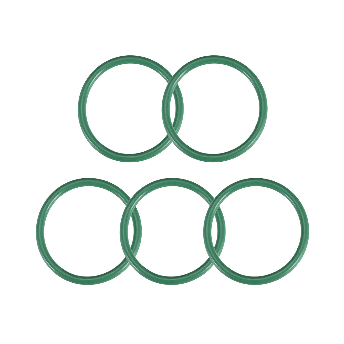 uxcell Uxcell Fluorine Rubber O Rings, 44mm OD, 37mm Inner Diameter, 3.5mm Width, Seal Gasket Green 5Pcs