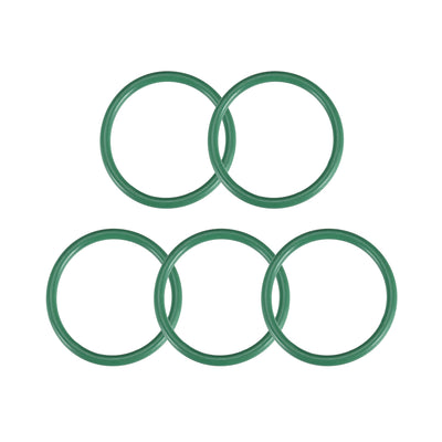 uxcell Uxcell Fluorine Rubber O Rings, 44mm OD, 37mm Inner Diameter, 3.5mm Width, Seal Gasket Green 5Pcs
