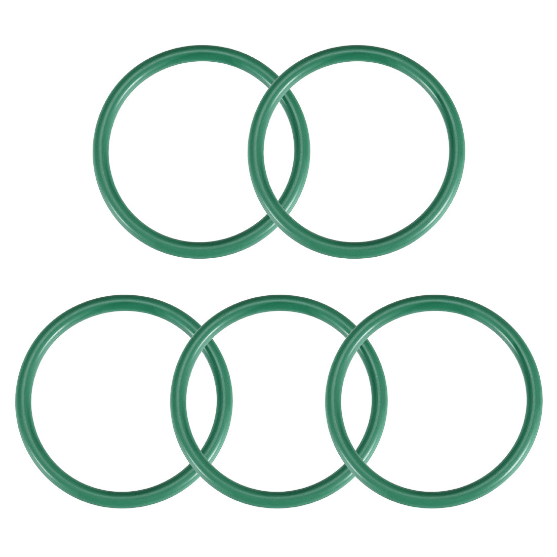 uxcell Uxcell Fluorine Rubber O Rings, 45mm OD, 38mm Inner Diameter, 3.5mm Width, Seal Gasket Green 5Pcs