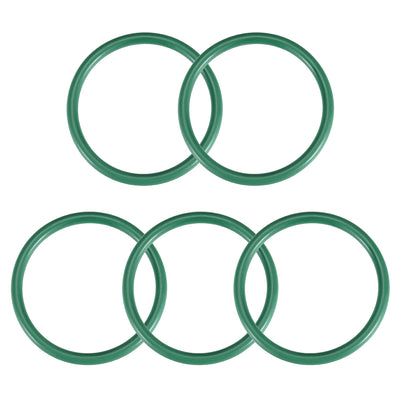 uxcell Uxcell Fluorine Rubber O Rings, 45mm OD, 38mm Inner Diameter, 3.5mm Width, Seal Gasket Green 5Pcs