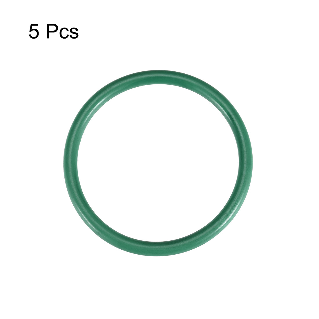 uxcell Uxcell Fluorine Rubber O Rings, 47mm OD, 40mm Inner Diameter, 3.5mm Width, Seal Gasket Green 5Pcs