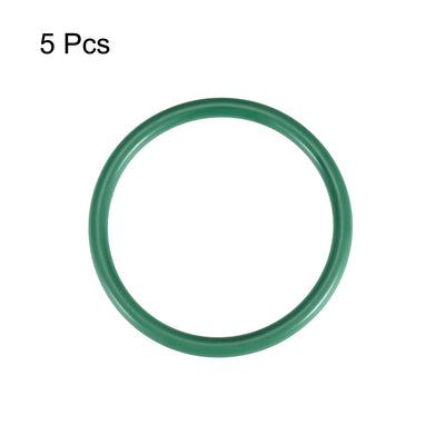 Harfington Uxcell Fluorine Rubber O Rings, 47mm OD, 40mm Inner Diameter, 3.5mm Width, Seal Gasket Green 5Pcs