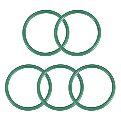 uxcell Uxcell Fluorine Rubber O Rings, 49mm OD, 42mm Inner Diameter, 3.5mm Width, Seal Gasket Green 5Pcs