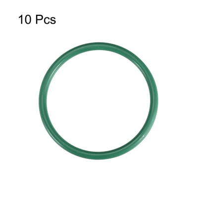 Harfington Uxcell Fluorine Rubber O Rings, 50mm OD, 43mm Inner Diameter, 3.5mm Width, Seal Gasket Green 10Pcs