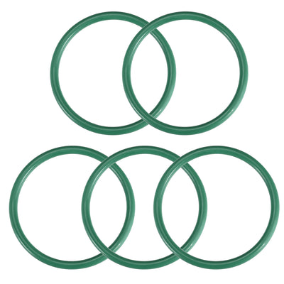uxcell Uxcell Fluorine Rubber O Rings, 52mm OD, 45mm Inner Diameter, 3.5mm Width, Seal Gasket Green 5Pcs