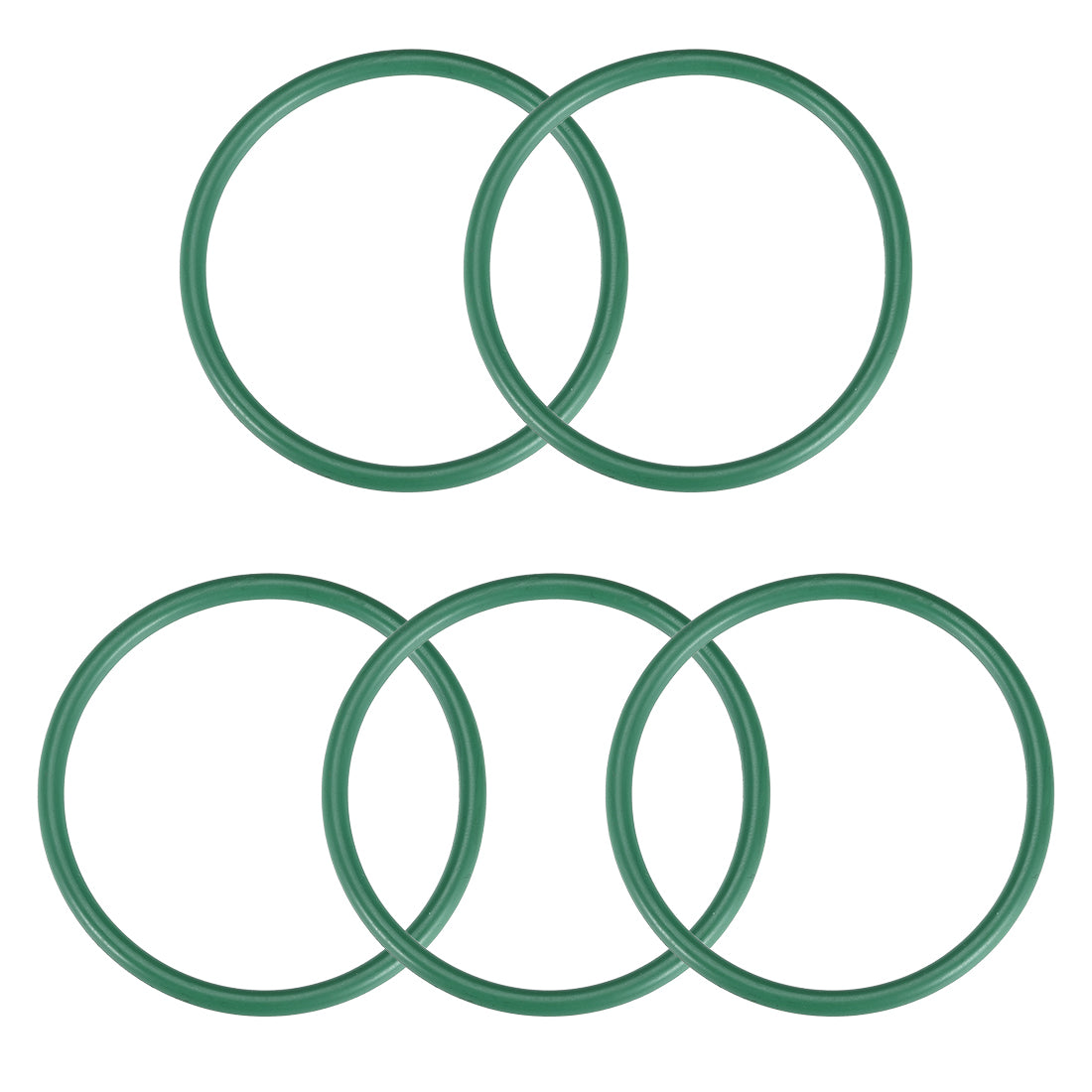 uxcell Uxcell Fluorine Rubber O Rings, 54mm OD, 47mm Inner Diameter, 3.5mm Width, Seal Gasket Green 5Pcs