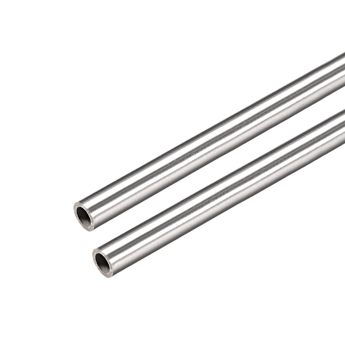 Harfington 2Pcs 304 Stainless Steel Capillary Tube 3.3mm ID 4.9mm OD 300mm Long 0.8mm Wall