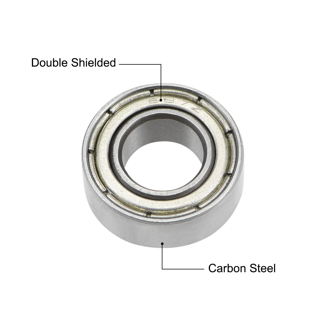uxcell Uxcell Deep Groove Ball Bearing Metric Double Shielded High Carbon Steel Z2