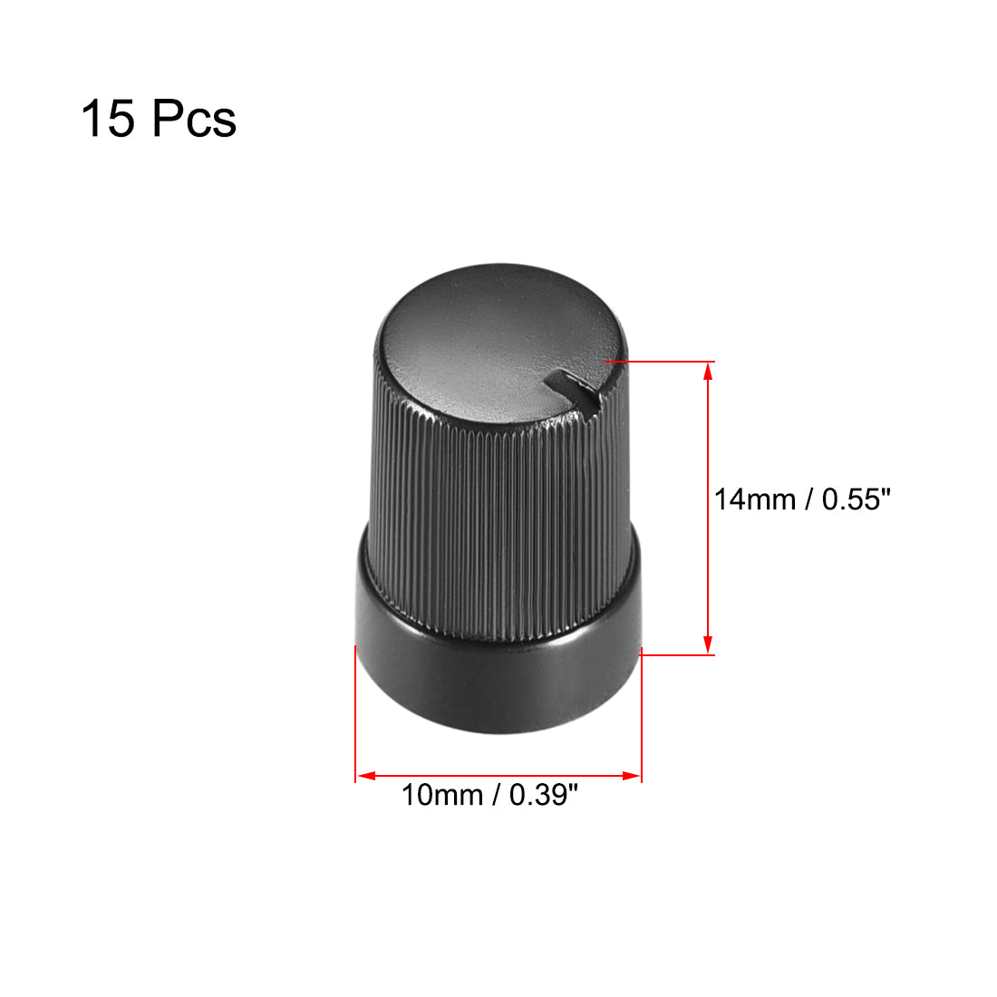 uxcell Uxcell 15Pcs 6mm Shaft Hole Knob for Speaker Effect Pedal Amplifier Potentiometer Knob 10x14mm