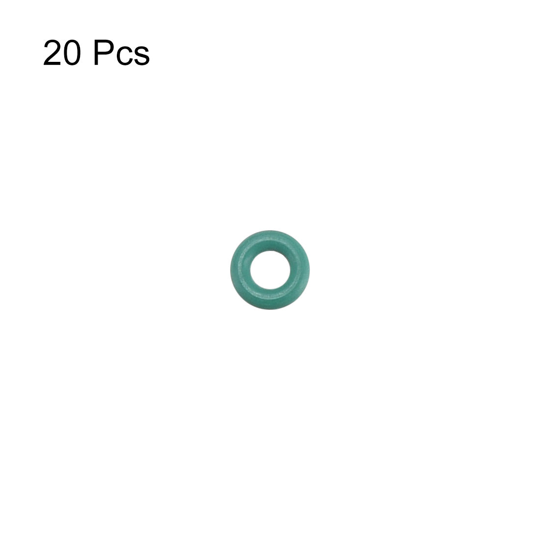 uxcell Uxcell Fluorine Rubber O Rings, 4mm OD, 2mm Inner Diameter, 1mm Width, Seal Gasket Green 20Pcs