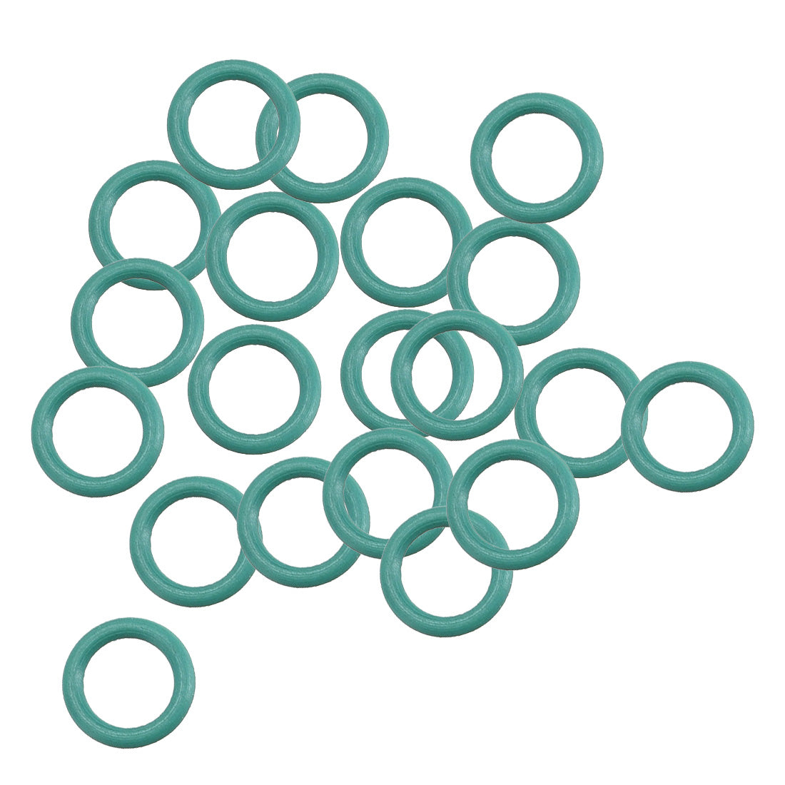 uxcell Uxcell Fluorine Rubber O Rings, 5mm OD, 3mm Inner Diameter, 1mm Width, Seal Gasket Green 20 Pcs