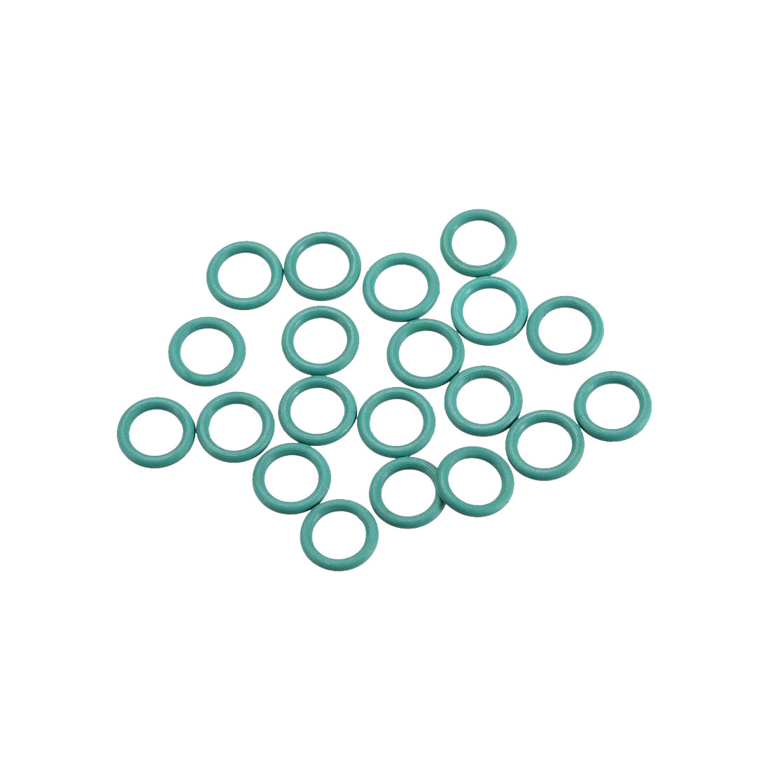 uxcell Uxcell Fluorine Rubber O Rings, 6mm OD, 4mm Inner Diameter, 1mm Width, Seal Gasket Green 20 Pcs