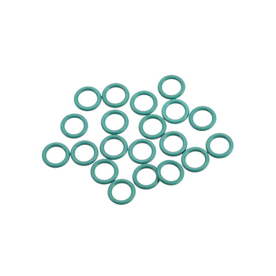 uxcell Uxcell Fluorine Rubber O Rings, 6mm OD, 4mm Inner Diameter, 1mm Width, Seal Gasket Green 20 Pcs
