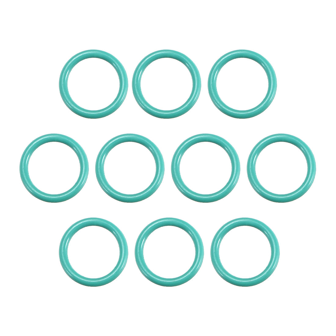 uxcell Uxcell Fluorine Rubber O Rings, 7mm OD, 5mm Inner Diameter, 1mm Width, Seal Gasket Green 10 Pcs