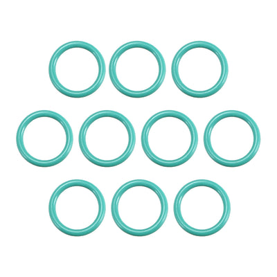 uxcell Uxcell Fluorine Rubber O Rings, 7mm OD, 5mm Inner Diameter, 1mm Width, Seal Gasket Green 10 Pcs