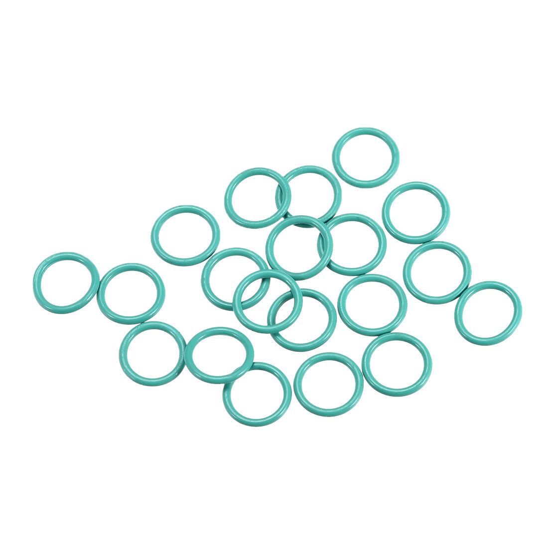 uxcell Uxcell Fluorine Rubber O Rings, 7mm OD, 5mm Inner Diameter, 1mm Width, Seal Gasket Green 20 Pcs