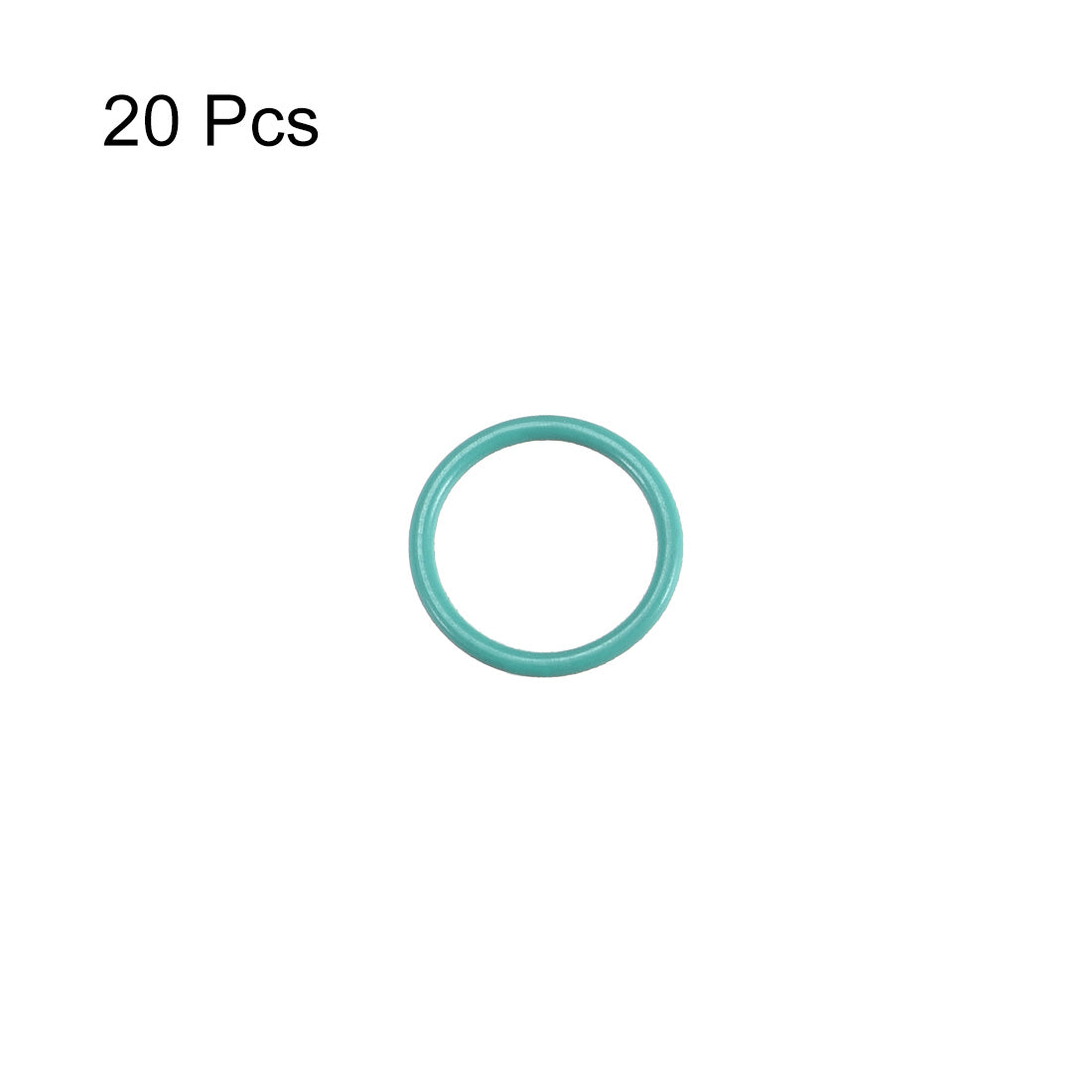 uxcell Uxcell Fluorine Rubber O Rings, 9mm OD, 7mm Inner Diameter, 1mm Width, Seal Gasket Green 20 Pcs