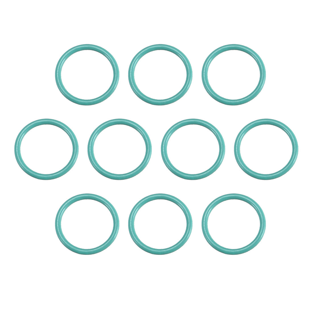 uxcell Uxcell Fluorine Rubber O Rings, 10mm OD, 8mm Inner Diameter, 1mm Width, Seal Gasket Green 10 Pcs