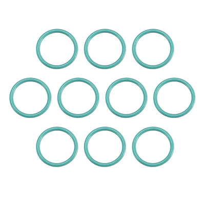 uxcell Uxcell Fluorine Rubber O Rings, 10mm OD, 8mm Inner Diameter, 1mm Width, Seal Gasket Green 10 Pcs