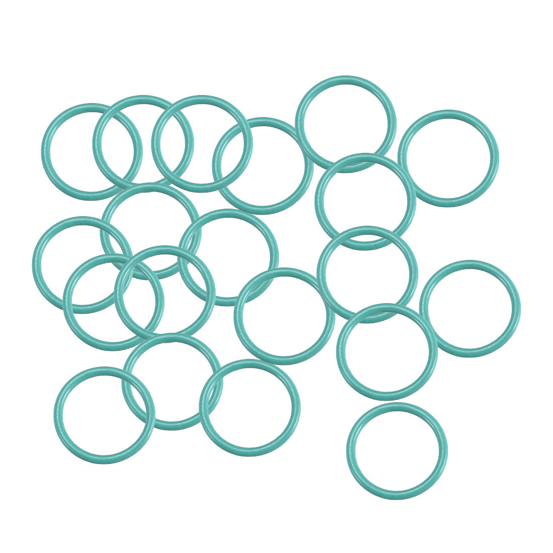 uxcell Uxcell Fluorine Rubber O Rings, 11mm OD, 9mm Inner Diameter, 1mm Width, Seal Gasket Green 20 Pcs