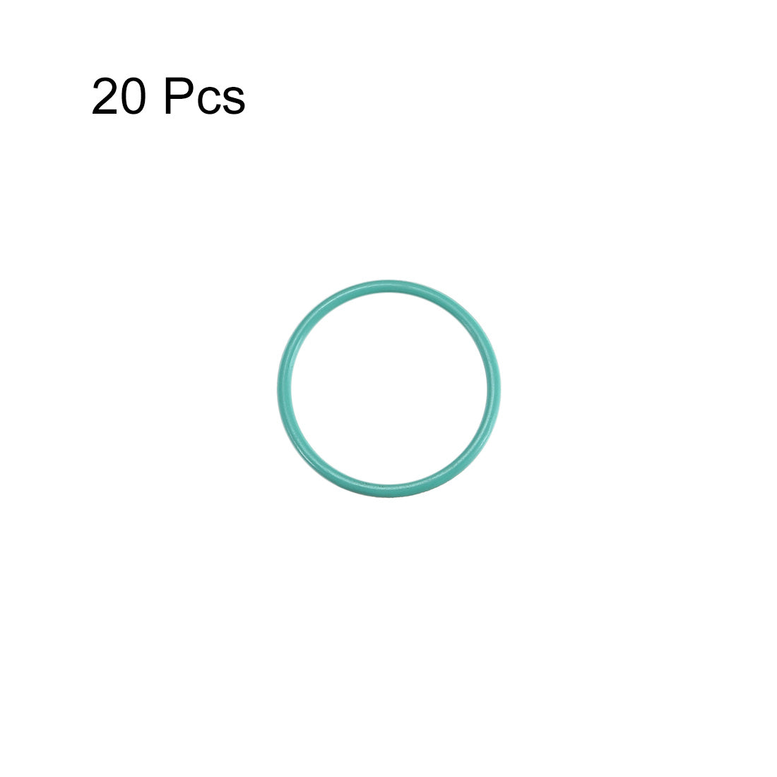 uxcell Uxcell Fluorine Rubber O Rings, 12mm OD, 10mm Inner Diameter, 1mm Width, Seal Gasket Green 20 Pcs