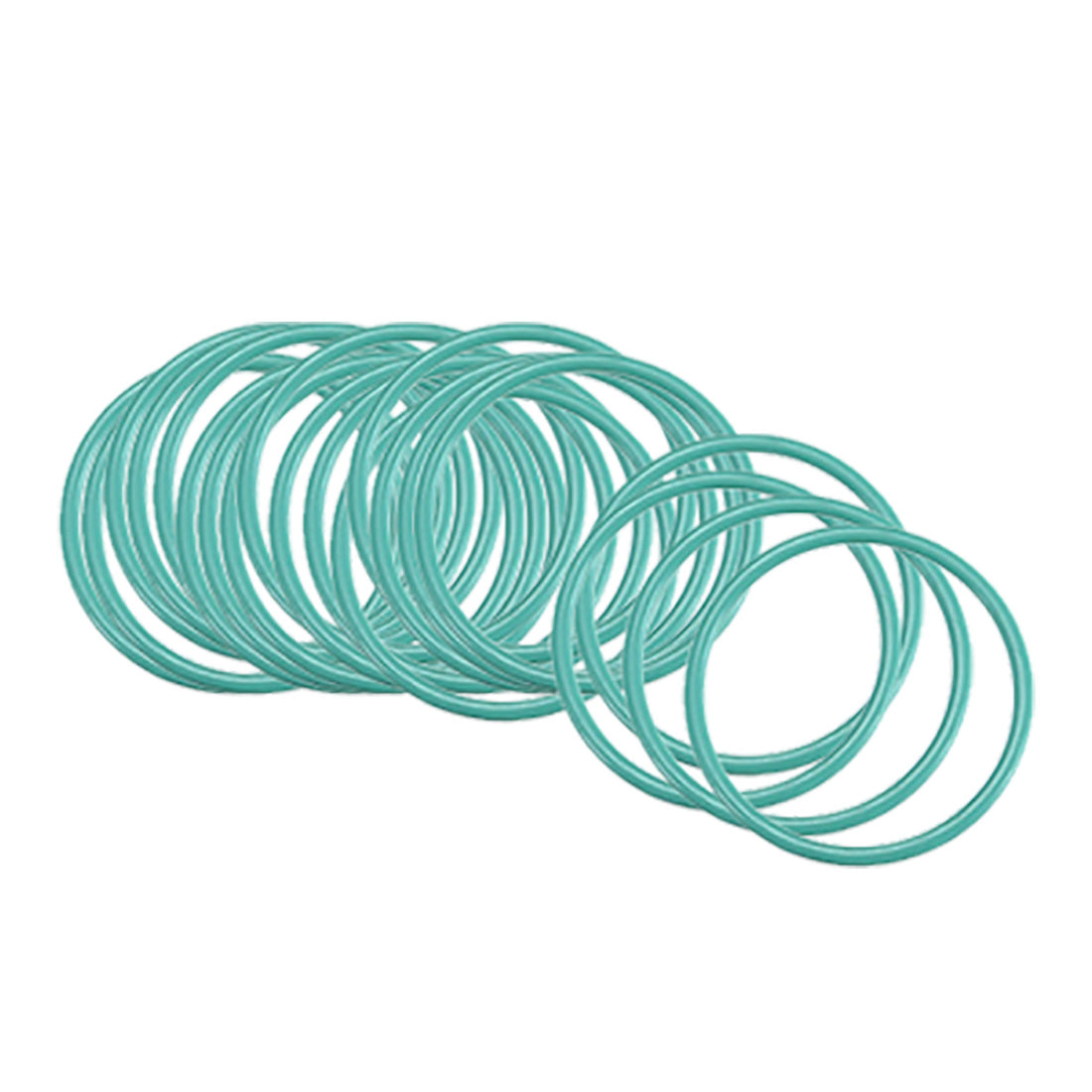 uxcell Uxcell Fluorine Rubber O Rings, 12mm OD, 10mm Inner Diameter, 1mm Width, Seal Gasket Green 20 Pcs