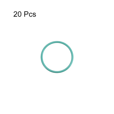 Harfington Uxcell Fluorine Rubber O Rings, 13mm OD, 11mm Inner Diameter, 1mm Width, Seal Gasket Green 20 Pcs