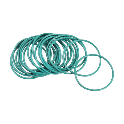 Harfington Uxcell Fluorine Rubber O Rings, 15mm OD, 13mm Inner Diameter, 1mm Width, Seal Gasket Green 20 Pcs