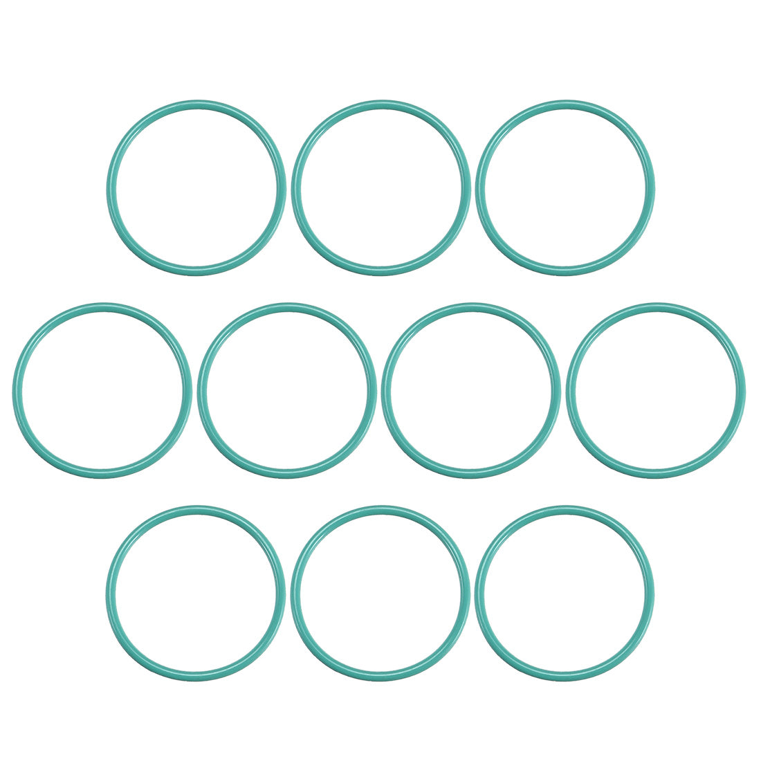 uxcell Uxcell Fluorine Rubber O Rings 17mm OD 15mm Inner Dia 1mm Width Seal Gasket Green 10Pcs