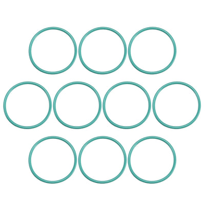 uxcell Uxcell Fluorine Rubber O Rings 17mm OD 15mm Inner Dia 1mm Width Seal Gasket Green 10Pcs