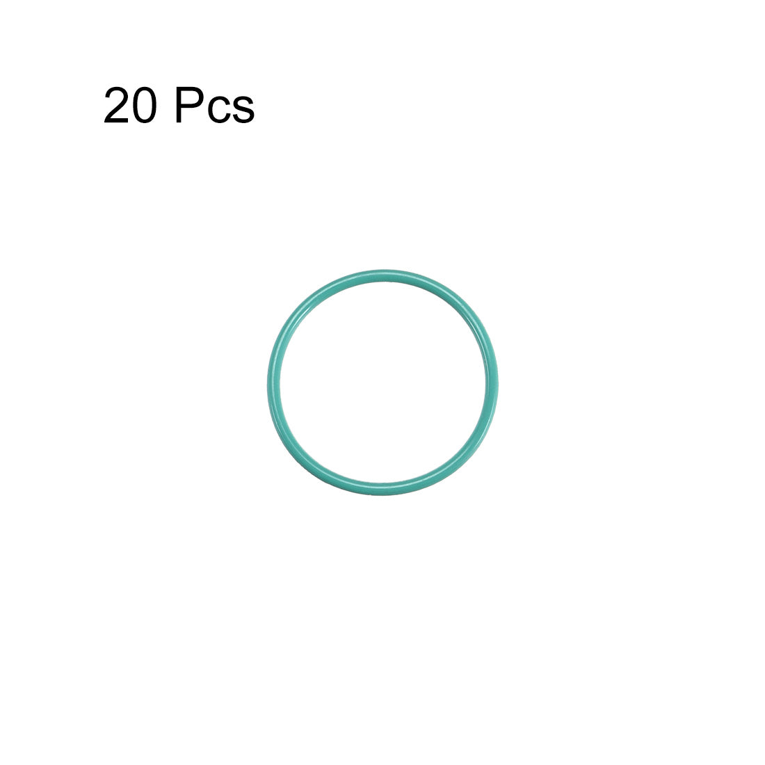 uxcell Uxcell Fluorine Rubber O Rings 18mm OD 16mm Inner Dia 1mm Width Seal Gasket Green 20Pcs