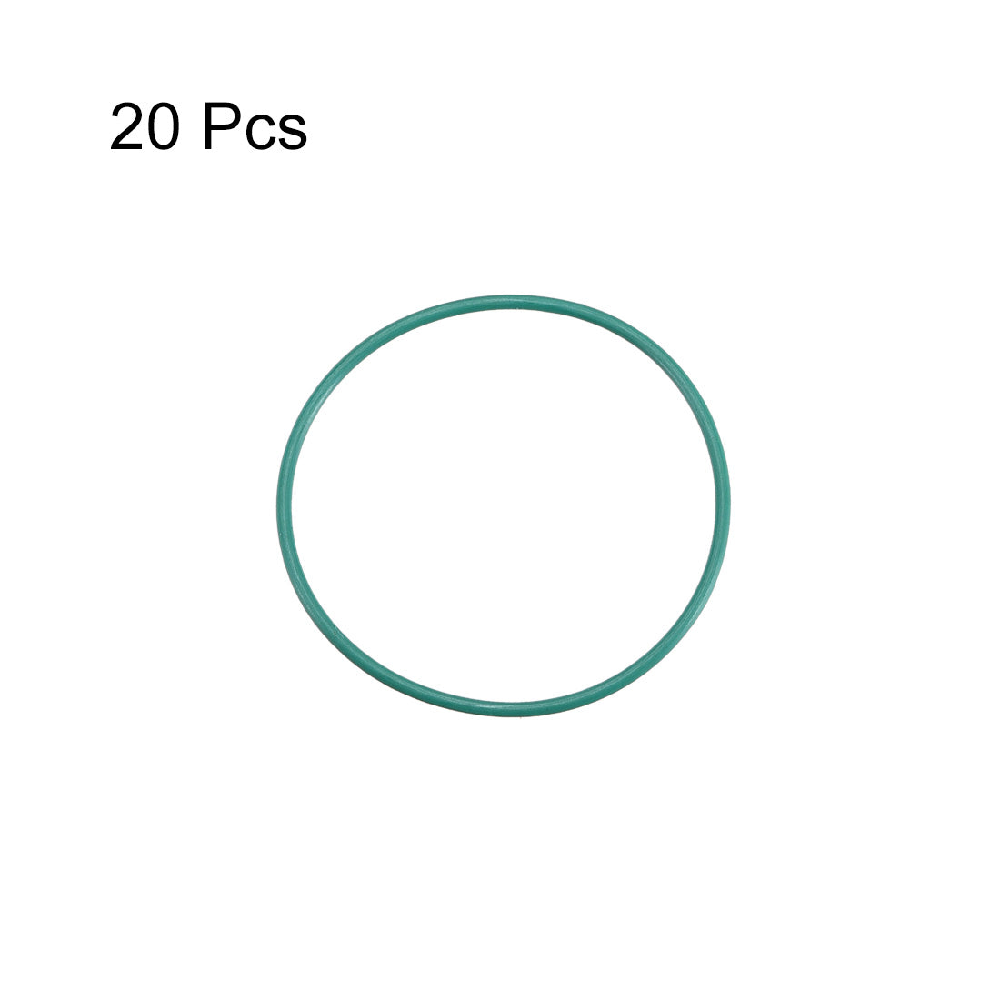 uxcell Uxcell Fluorine Rubber O Rings 26mm OD 24mm Inner Dia 1mm Width Seal Gasket Green 20Pcs