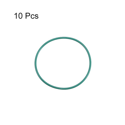Harfington Uxcell Fluorine Rubber O Rings 30mm OD 28mm Inner Dia 1mm Width Seal Gasket Green 10Pcs