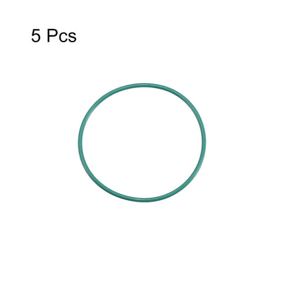 Harfington Uxcell Fluorine Rubber O Rings 32mm OD 30mm Inner Dia 1mm Width Seal Gasket Green 5Pcs