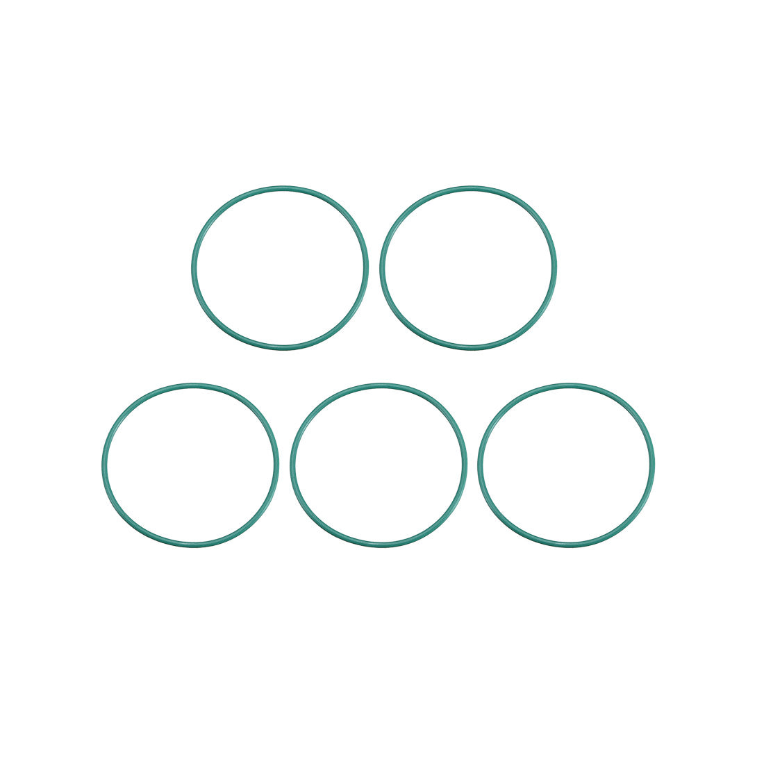 uxcell Uxcell Fluorine Rubber O Rings 32mm OD 30mm Inner Dia 1mm Width Seal Gasket Green 5Pcs