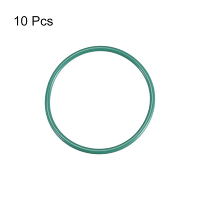 Harfington Uxcell Fluorine Rubber O Rings, 46mm OD, 41.2mm Inner Diameter, 2.4mm Width, Seal Gasket Green 10Pcs