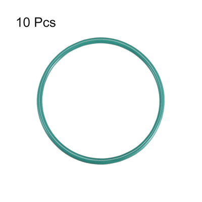 Harfington Uxcell Fluorine Rubber O Rings, 49mm OD, 44.2mm Inner Diameter, 2.4mm Width, Seal Gasket Green 10Pcs