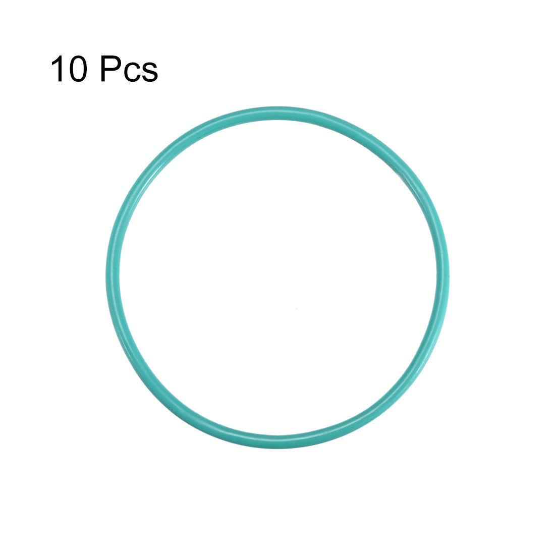 uxcell Uxcell Fluorine Rubber O Rings, 53mm OD, 48.2mm Inner Diameter, 2.4mm Width, Seal Gasket Green 10Pcs