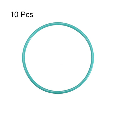 Harfington Uxcell Fluorine Rubber O Rings, 54mm OD, 49.2mm Inner Diameter, 2.4mm Width, Seal Gasket Green 10Pcs