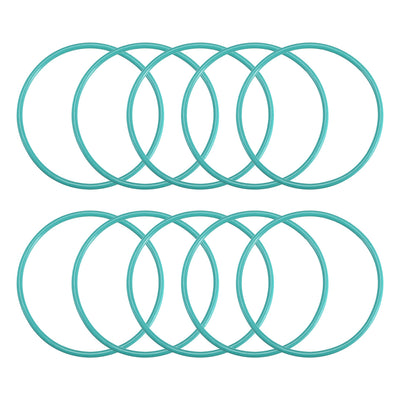 uxcell Uxcell Fluorine Rubber O Rings, 54mm OD, 49.2mm Inner Diameter, 2.4mm Width, Seal Gasket Green 10Pcs
