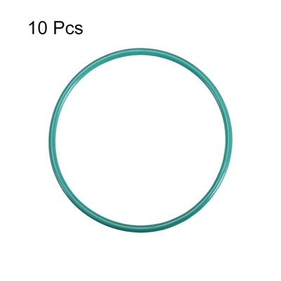Harfington Uxcell Fluorine Rubber O Rings, 60mm OD, 55.2mm Inner Diameter, 2.4mm Width, Seal Gasket Green 10Pcs