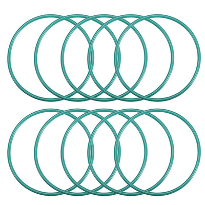uxcell Uxcell Fluorine Rubber O Rings, 60mm OD, 55.2mm Inner Diameter, 2.4mm Width, Seal Gasket Green 10Pcs
